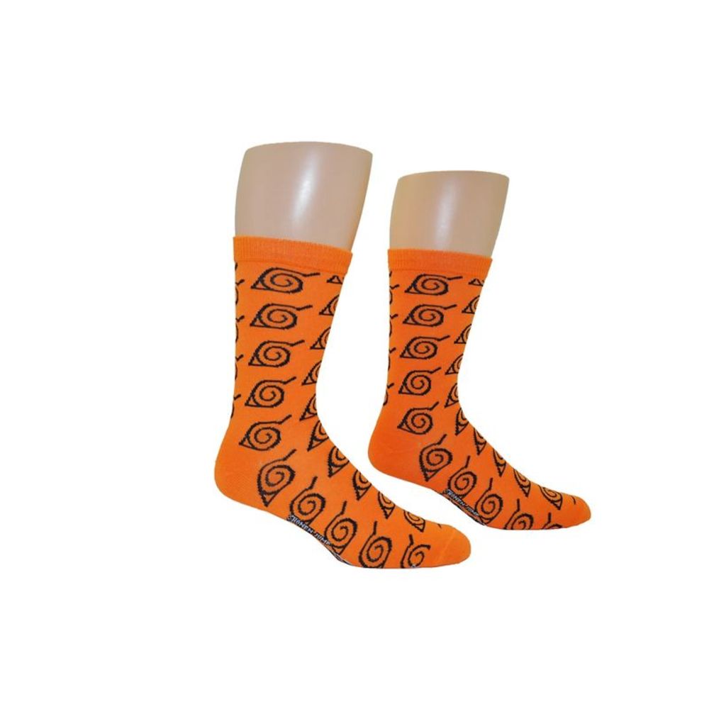 Naruto Shippuden Hidden Leaf Village Symbol Crew Socks, One Size